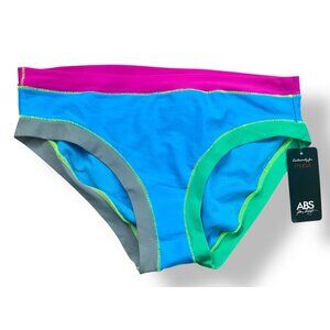 Colorblock Nylon/Spandex Womens Bikini Bottoms Size 12 By ABS Exclusively For Ma
